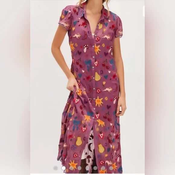 FREE PEOPLE Embroidered Dress, Size XS, S, Retail Price $637.00 USD - Picture 1 of 8